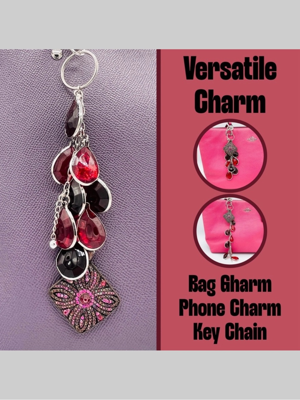 Vintage Pendant & Bracelet,  Bag Chain, Bag Charm, Phone Charm, Keychain, etc.